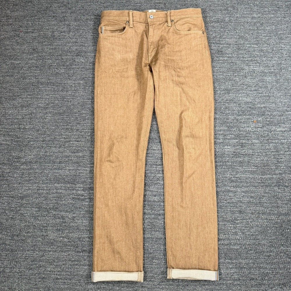 KATO By Hiroshi Kato The Pen Slim Jeans Men 32 Selvedge Copper Raw Cut 19225